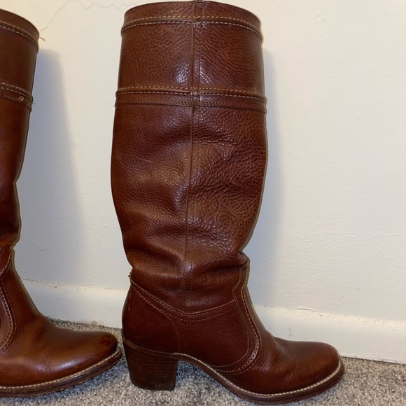 Frye 77230 Cognac Jane Pull-On Riding Boot Size 7.5 - Picture 7 of 9